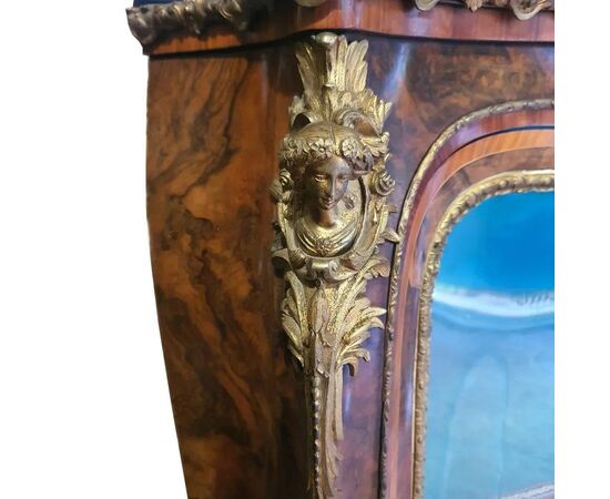  Elegante angoliera legno e bronzo dorato, XIX Secolo