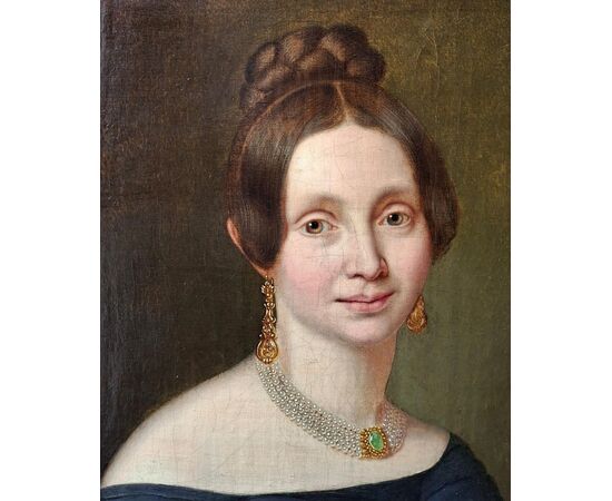 Ritratto di giovane gentildonna, scuola inglese