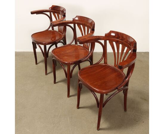 Gruppo di 6 Sedie in Stile Thonet Lombardia XX Secolo