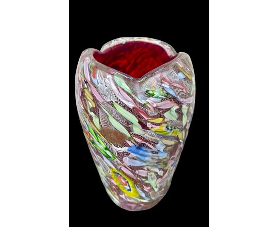 Vaso in vetro  serie:bizantino.A.Ve.M Murano.
