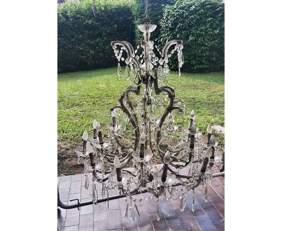 Grande lampadario a 19 luci cm. 110 x 120 di altezza