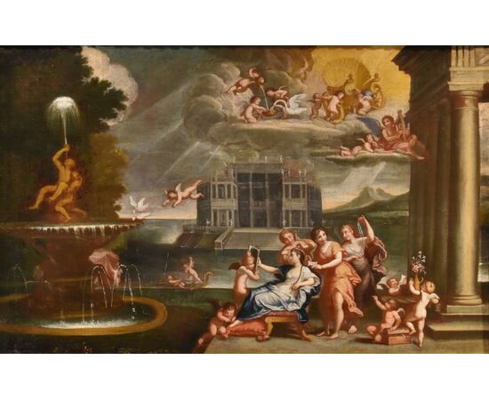 La Toeletta di Venere, Francesco Albani (Bologna 1578 - 1660) Seguace di
