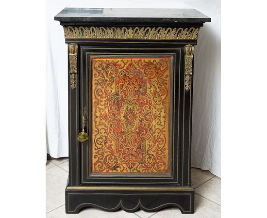 Credenza Boulle Napoleone III in legno ebanizzato.Francia XIX secolo.