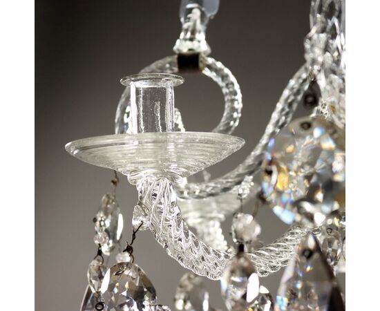 Lampadario Veneziano in vetro soffiato Murano, metà XIX Secolo