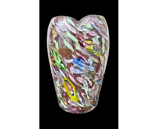 Vaso in vetro  serie:bizantino.A.Ve.M Murano.