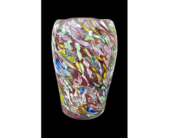 Vaso in vetro  serie:bizantino.A.Ve.M Murano.