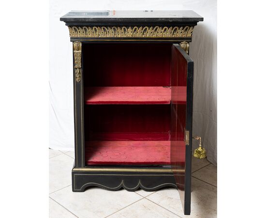 Credenza Boulle Napoleone III in legno ebanizzato.Francia XIX secolo.