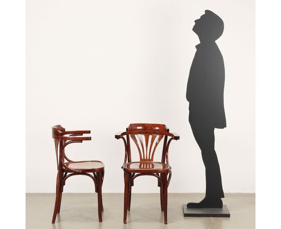 Gruppo di 6 Sedie in Stile Thonet Lombardia XX Secolo