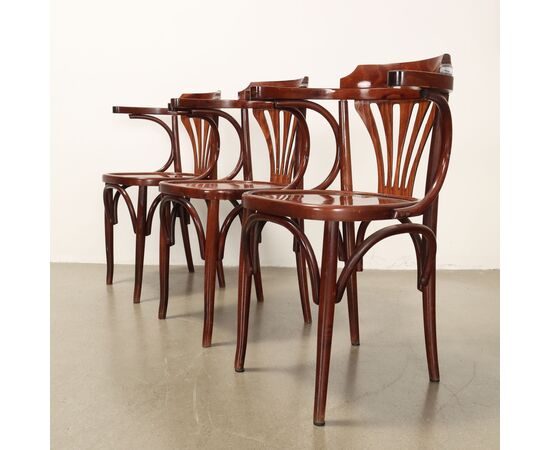 Gruppo di 6 Sedie in Stile Thonet Lombardia XX Secolo