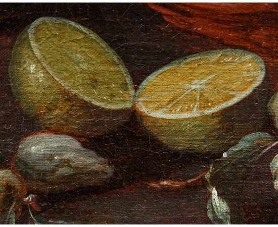 Adriaen van der Cabel (Rijswijk, 1630 o 1631 – Lione, 16 giugno 1705), Natura morta con cesti di prugne e albicocche