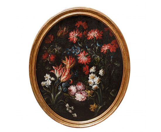 Scuola lombarda, XVII secolo, Natura morta con fiori