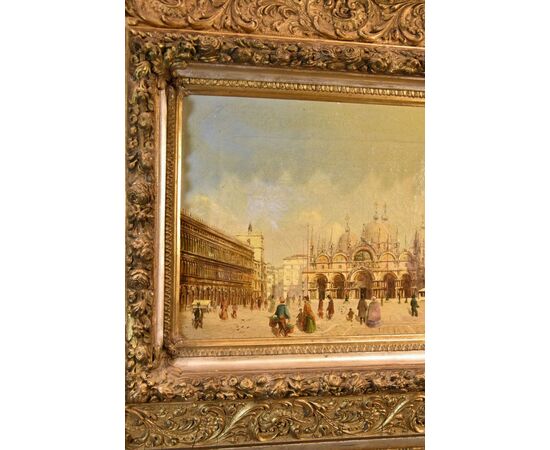 Veduta di Venezia con Piazza San Marco, Pittore vedutista dell'Ottocento