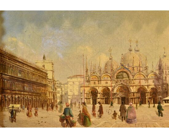 Veduta di Venezia con Piazza San Marco, Pittore vedutista dell'Ottocento
