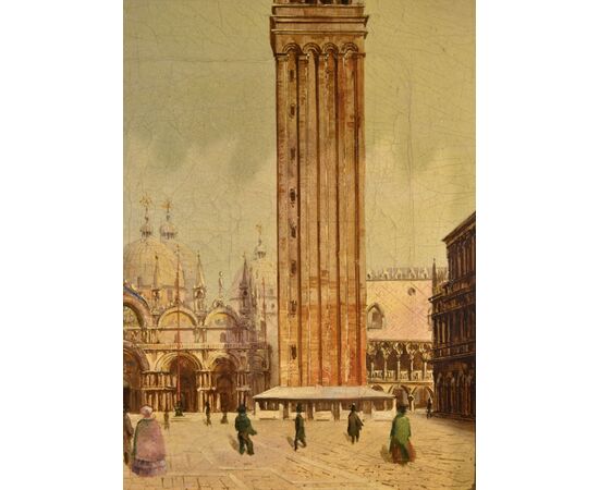 Veduta di Venezia con Piazza San Marco, Pittore vedutista dell'Ottocento