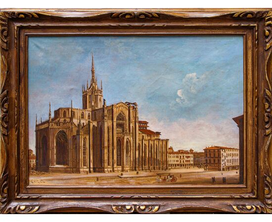 Giulio Vitali, XX secolo, Veduta del Duomo di Milano