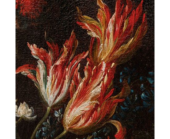 Scuola lombarda, XVII secolo, Natura morta con fiori