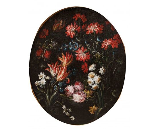 Scuola lombarda, XVII secolo, Natura morta con fiori