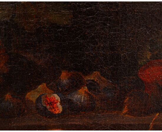Adriaen van der Cabel (Rijswijk, 1630 o 1631 – Lione, 16 giugno 1705), Natura morta con cesti di prugne e albicocche