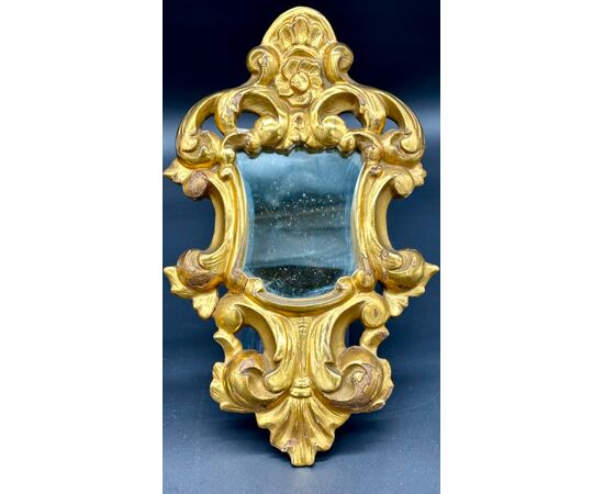 Coppia di piccole specchiere dorate - XIX sec. 