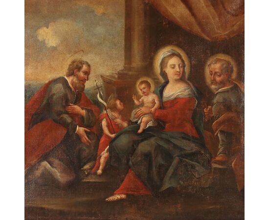 Dipinto Sacra Famiglia con Santi