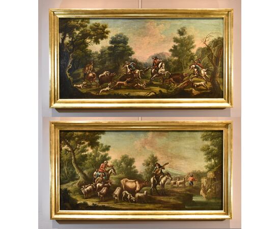 Paesaggio con idillio pastorale, Christian Reder (Lipsia 1656 - Roma 1729)