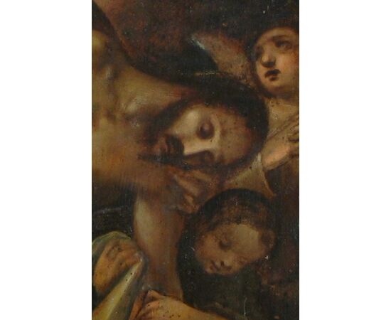 Pietà, dipinto a olio su rame,  Nord Italia, XVII° secolo