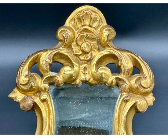 Coppia di piccole specchiere dorate - XIX sec. 