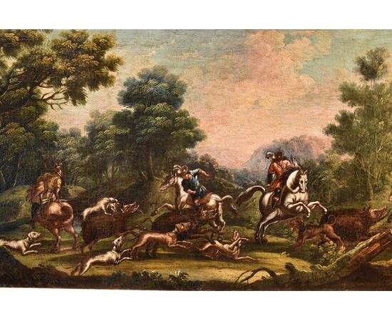 Christian Reder (Leipzig 1656 - Rome 1729) Landscape with boar hunt