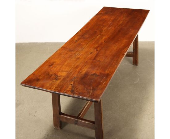 Renaissance Style Trestle Table, Italy, Mid-20th Century