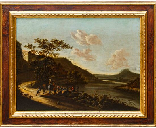17th century, Landscape with figures