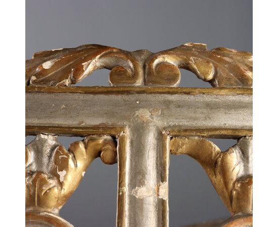 Carved, Gilded and Silvered Wooden Lectern, Italy, Second Half of the 19th Century