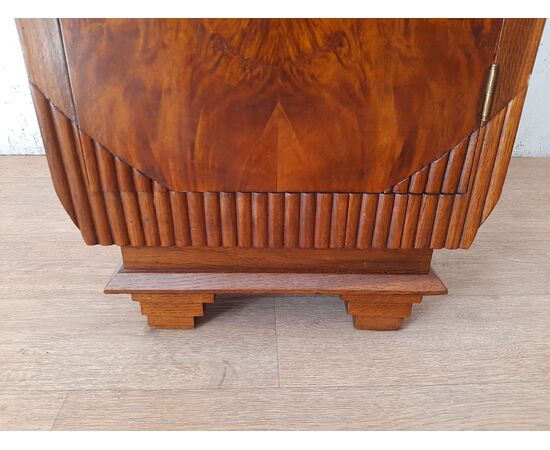 MOBILETTO COMODINO ART DECO IN NOCE ORIGINALE 1930 BUONO STATO DI CONSERVAZIONE