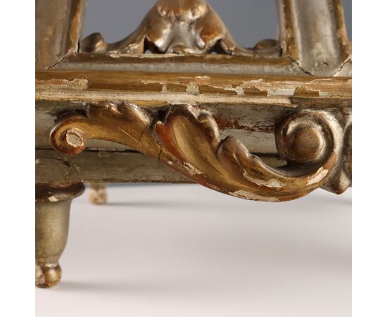 Carved, Gilded and Silvered Wooden Lectern, Italy, Second Half of the 19th Century
