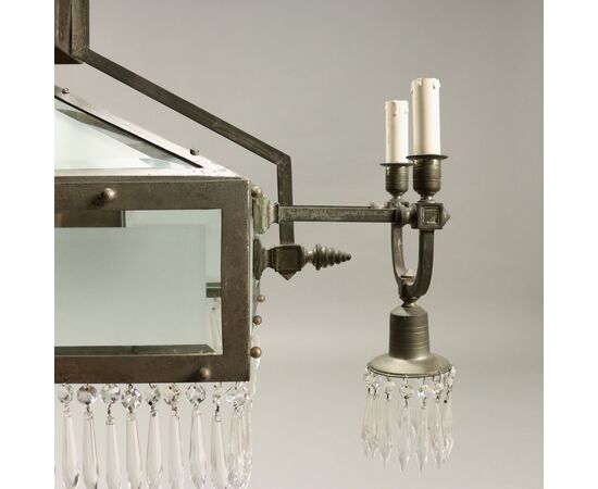 Lampadario Liberty Italia Inizio XX Secolo