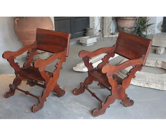 Coppia poltrone-inginocchiatoio, Toscana, '600