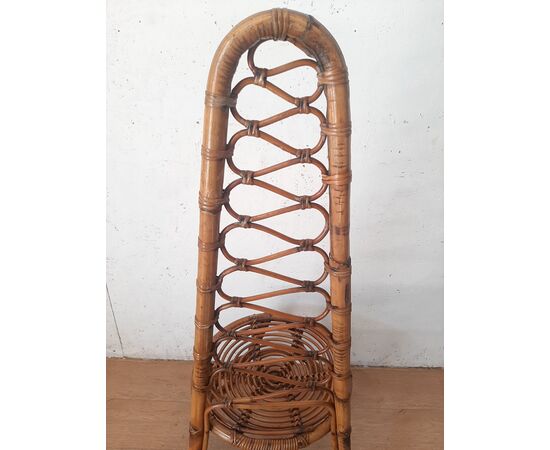 SEDIA IN BAMBOO CON SCHIENALE ALTO STILE BONACINA ANNI 60