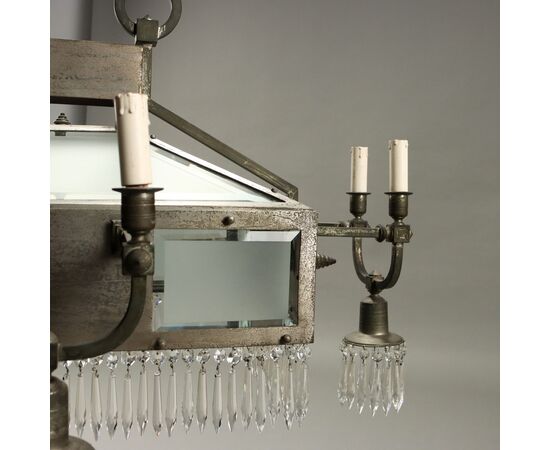 Lampadario Liberty Italia Inizio XX Secolo