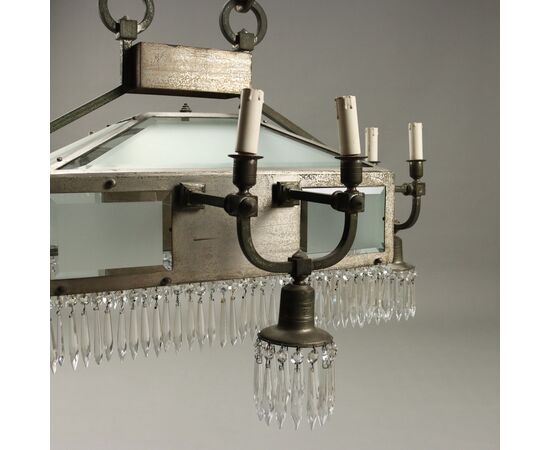 Lampadario Liberty Italia Inizio XX Secolo