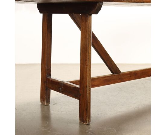 Renaissance Style Trestle Table, Italy, Mid-20th Century