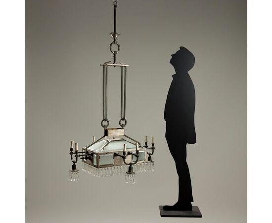 Lampadario Liberty Italia Inizio XX Secolo