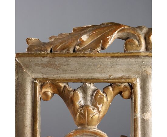 Carved, Gilded and Silvered Wooden Lectern, Italy, Second Half of the 19th Century