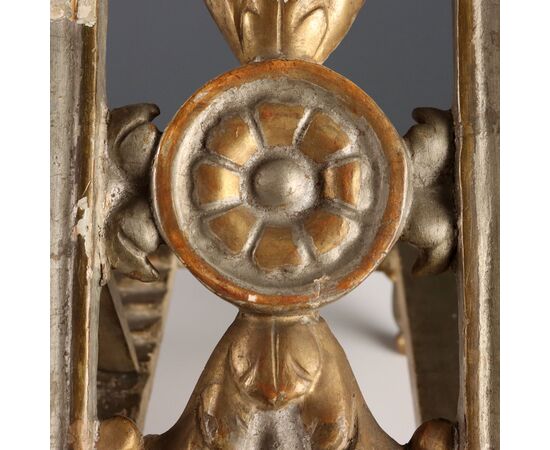 Carved, Gilded and Silvered Wooden Lectern, Italy, Second Half of the 19th Century