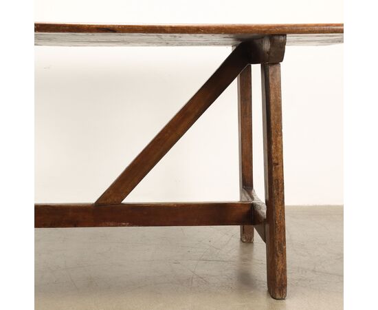 Renaissance Style Trestle Table, Italy, Mid-20th Century