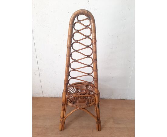 SEDIA IN BAMBOO CON SCHIENALE ALTO STILE BONACINA ANNI 60