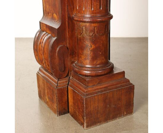 Neorenaissance-Style Fireplace with Overmantel Mirror