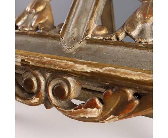 Carved, Gilded and Silvered Wooden Lectern, Italy, Second Half of the 19th Century