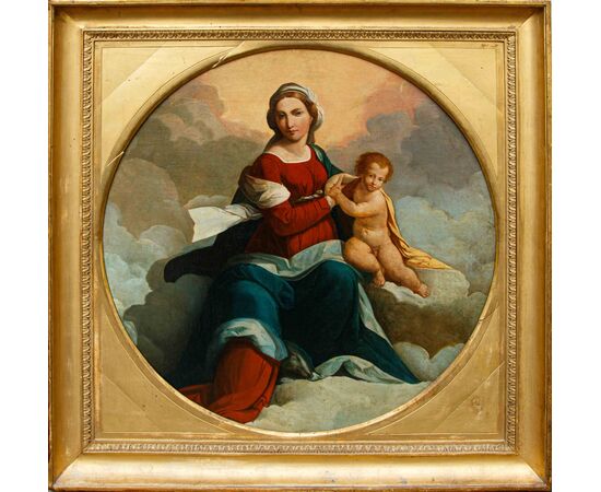 19th century, after Benvenuto Tisi da Garofalo, known as Il Garofalo (Canaro or Garofalo, 1476 or 1481 – Ferrara, 1559), Madonna in glory with Child
