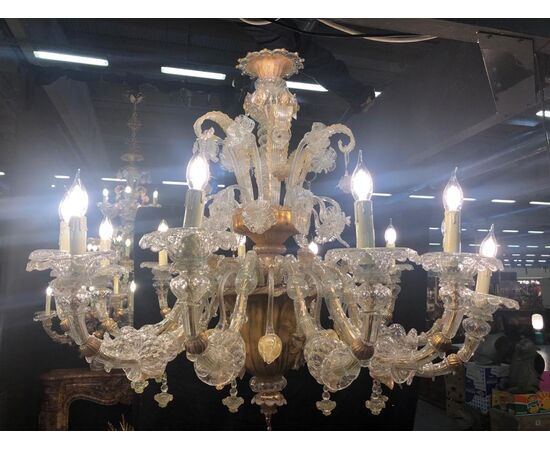 Murano glass chandelier 10 flames     