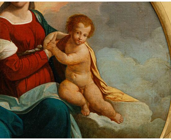 19th century, after Benvenuto Tisi da Garofalo, known as Il Garofalo (Canaro or Garofalo, 1476 or 1481 – Ferrara, 1559), Madonna in glory with Child