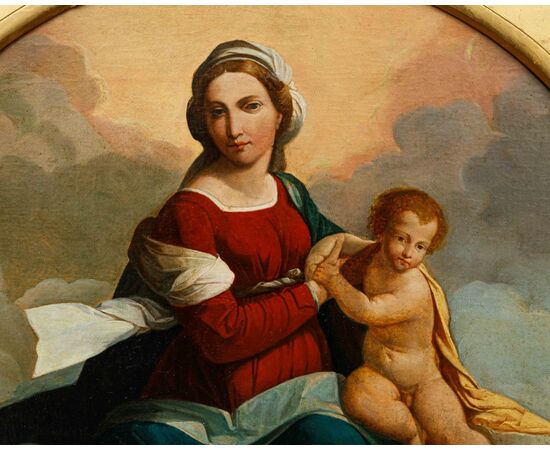 19th century, after Benvenuto Tisi da Garofalo, known as Il Garofalo (Canaro or Garofalo, 1476 or 1481 – Ferrara, 1559), Madonna in glory with Child